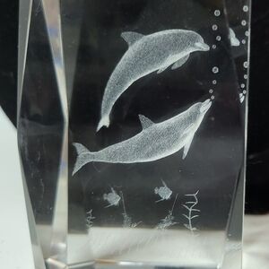 Crystal Dolphin Paperweight